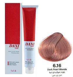 رنگ مو بدون آمونیاک بلوند مرواریدی تیره 6/16 دنی وان 100 میل